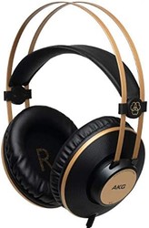 AKG 爱科技 Pro Audio K92 包耳式、封闭式、录音室耳机，哑光黑色和金色
