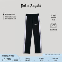 Palm Angels 男士黑色侧条纹运动裤卫裤