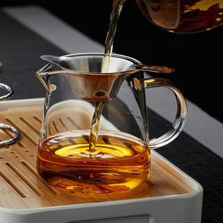 美斯尼不锈钢茶漏茶渣过滤网公道杯茶杯茶隔茶滤茶具配件 茶漏+底托