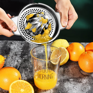 欧菲斯（OFEIS）柠檬压汁器家用304不锈钢小型创意榨果汁机便携式手动榨汁器 304榨汁器