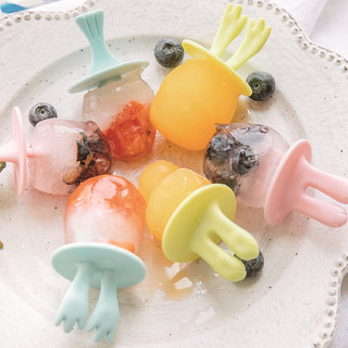 PGY雪糕模具不串味 雪糕模具食品级硅胶家用做自制冰棒冰糕冷饮儿童 浅绿色