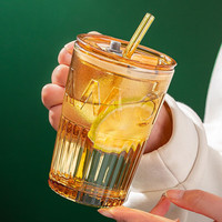 青苹果 鎏金琥珀钻石吸管杯 400ML