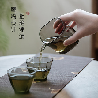 忆壶茶（YIHUTEA）玻璃公道杯茶水分离器加厚耐热茶海公杯功夫茶具配件