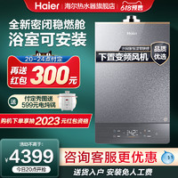 Haier 海尔 新品海尔燃气热水器平衡式浴室可装家用水伺服恒温16L密闭稳燃FU5