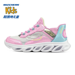 Skechers斯凯奇儿童闪穿鞋2023春季新款Slip-ins时尚男女童运动鞋319040L 女童/樱桃粉色/LPMT 35码