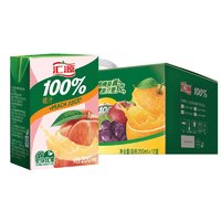 汇源 100%桃汁果蔬汁200ml*12盒 果汁饮料整箱