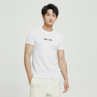 Calvin Klein CK Jeans夏季男士简约时尚纯棉透气镜像印花圆领短袖T恤ZM01888