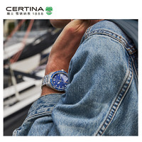 CERTINA 雪铁纳 手表男动能系列石英潜水腕表海龟男表