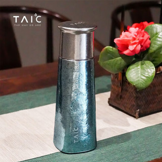 TAIC大容量焖茶保温杯纯钛杯泡茶便携水杯 TMPB-T420 莫奈·迷梦紫