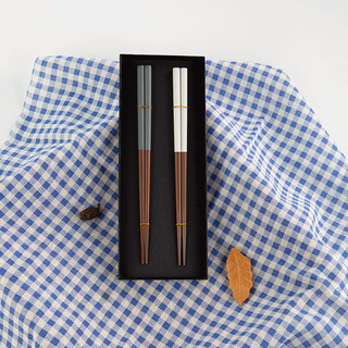 karphome日本进口sunlife家用尖头防滑筷子日式竹木筷子套装分餐一人一筷 科隆筷子（白色）1双装
