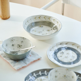 肆月高颜值汤碗面碗家用陶瓷碗大碗个人专用 6英寸碗
