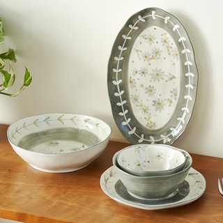 肆月高颜值汤碗面碗家用陶瓷碗大碗个人专用 6英寸碗