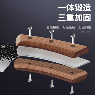王麻子菜刀家用手工锻打切片刀锋利砍骨头刀具厨房专用厨师刀套装