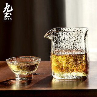 九土锤纹玻璃公道杯日式耐热方形公杯加厚匀杯茶海分茶器功夫茶具