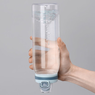 智造生活水杯子大容量运动水壶网红运动健身男女学生便携塑料太空壶提手 太空杯（蓝色）900ml