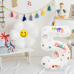 新新精艺 气球生日场景布置装饰后备箱惊喜宝宝周岁派对用品铝膜数字5