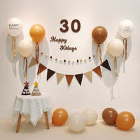 狮洛德 生日气球装饰ins风儿童气球30天满月布置数字装饰复古场景布置