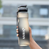 DFIFAN 大容量运动水杯男女健身水壶户外便携车载水瓶户外骑行塑料杯子 翻盖款（灰色1000ML）
