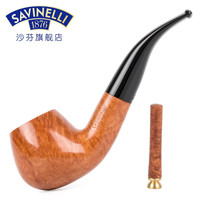 沙芬(SAVINELLI)大号弯式烟斗沙芬全套645斗型 意大利品牌进口手工石楠木男士烟具