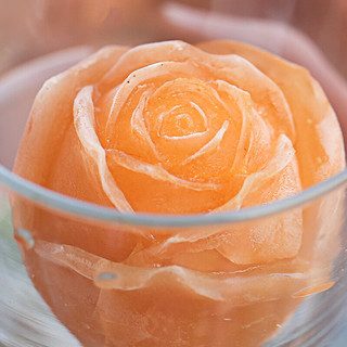 钢盾玫瑰冰格模具 玫瑰花冰球硅胶冰格l号 果汁饮品葡萄酒冰 玫瑰花冰格