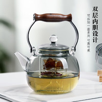 76茶壶玻璃茶具煮茶壶泡茶壶茶水分离壶过滤大容量提梁壶 星空青碧提梁壶