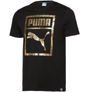 PUMA 彪马 短袖T恤男夏季纯棉休闲圆领时尚潮流运动T恤衫 LOGO （两色可选）