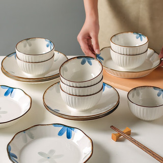 KAWASIMAYA 川岛屋 日式陶瓷饭碗 4.5英寸米饭碗4个装