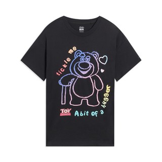 LI-NING 李宁 短袖迪士尼玩具总动员草莓熊夏季情侣T恤男士女士同款运动服