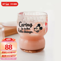 ADERIA 阿德利亚 迪士尼联名玻璃杯Disney水杯日本进口石塚硝子牛奶咖啡情侣杯米妮