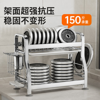 卡贝304不锈钢厨房置物架碗碟碗盘沥水架多功能放碗架碗筷收纳盒