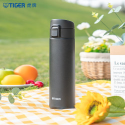 tiger虎牌保温杯男女不锈钢真空水杯一键开启弹盖杯mkak48c曜石黑kk