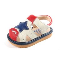 PHYNIER 菲尼尔童鞋1-3-5岁宝宝学步鞋夏季男童包头凉鞋牛皮软底鞋子潮鞋