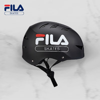 FILA 斐乐 专业滑板护具头盔成人儿童可微调安全帽滑板车男女生通用自行车安全头盔 黑色 L码