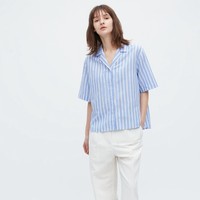 UNIQLO 优衣库 女士条纹开领衬衫 458284