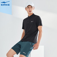 ERKE 鸿星尔克 短袖2023夏季新款男士运动网球POLO衫翻领休闲短袖T恤男