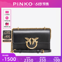 PINKO 品高 女包23春夏mini滑动金属链条腋下斜挎飞鸟燕子包