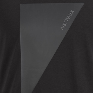 ARC'TERYX始祖鸟 CAPTIVE ARC'POSTROPHE  透气 男子 棉质短袖T恤 BLACK SAPPHIRE/蓝黑色 XL