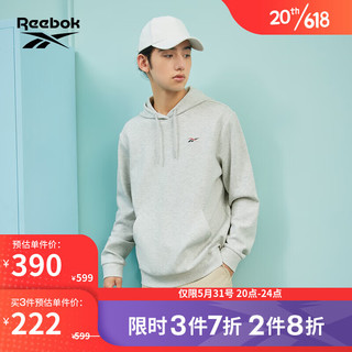 Reebok 锐步 官方卫衣男女款23春季新款男针织连帽衫223RMS301U GG3-23RMS301U A/M