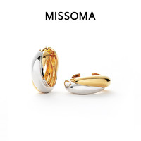 MISSOMA LWA-GS-E4-NS 双色环足银镀18K金耳环