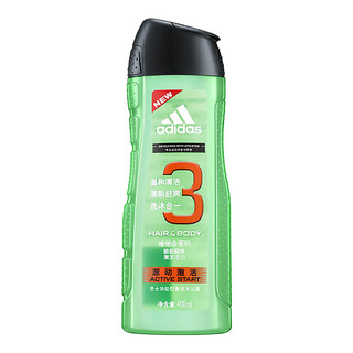 adidas 阿迪达斯 男士沐浴露/皂薄荷酷爽 源动激活二合一400ml×1瓶清爽