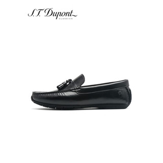 S.T.Dupont都彭男士皮鞋日常休闲流苏英伦开车鞋乐福鞋舒适懒人鞋E26215211 黑色 41欧码