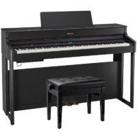 PLUS会员：Roland 罗兰 电钢琴HP701 CH碳黑色+罗兰升降琴凳