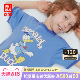 UNIQLO 优衣库 儿童装/男童/女童Disney印花T恤 迪士尼唐老鸭UT亲子454496