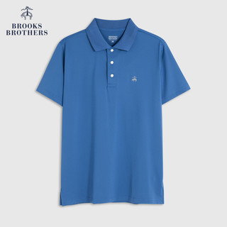 Brooks Brothers/布克兄弟男士23夏翻领短袖纯色polo衫 4003-蓝色 XXL