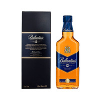 百龄坛 Ballantine`s）苏格兰 盒装 调和型威士忌 洋酒 百龄坛12年 1L