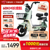 ZUB 五星钻豹 新国标48v18ah天能电池60km续航 400w电机电动车B15