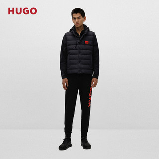 HUGO BOSS雨果博斯款徽标法国毛圈布抽绳运动裤卫裤 303-深绿色 XXL