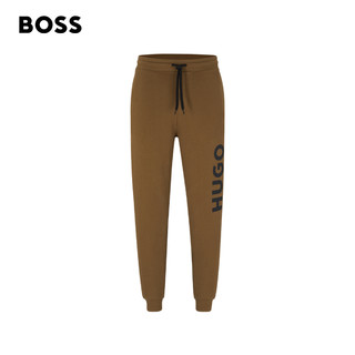 HUGO BOSS雨果博斯款徽标法国毛圈布抽绳运动裤卫裤 001-黑色 XS