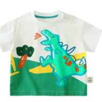  齐齐熊 cicibear 儿童短袖T恤 Q100493 椰奶白 110码