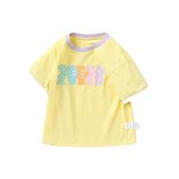 balabala 巴拉巴拉 女童短袖T恤 201223117015 黄色调 100码